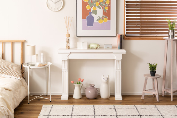 Compact Mantelpiece (White) - インテリアショップkino